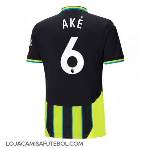 Camisa de Futebol Manchester City Nathan Ake #6 Equipamento Secundário 2024-25 Manga Curta